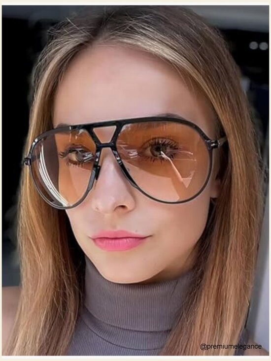 Oversized Retro Aviator Sunglasses 70s Vintage Large Frame Sun Glasses main image 6